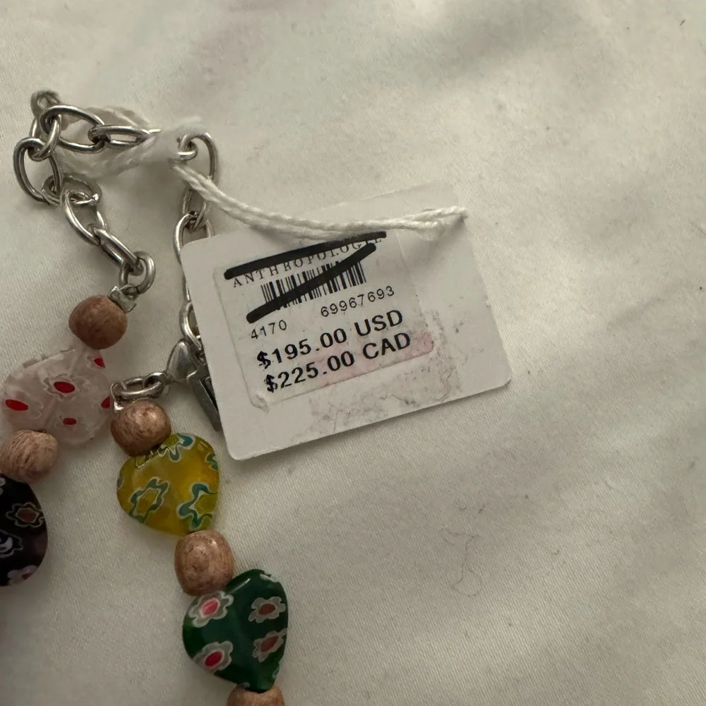 Dannijo NWT Bianca Venetian Glass Heart Necklace - Picture 5 of 8